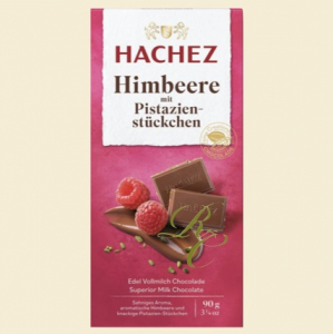 Hachez hallon mjölk choklad 90g