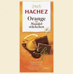 Hachez apelsin mörk choklad 90g