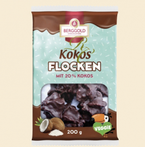 Berggold kokosflingor med choklad 300g