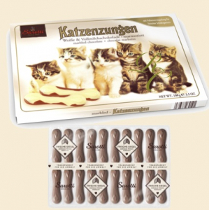 Sarotti katttungor vit&ljus choklad 100g