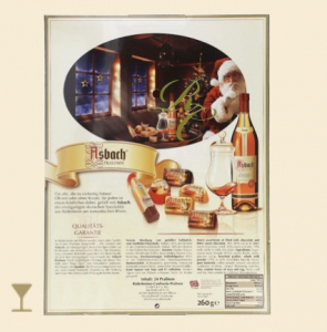 Asbach praliner adventskalender 260g
